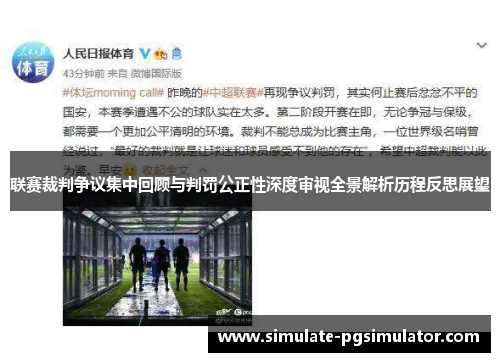 联赛裁判争议集中回顾与判罚公正性深度审视全景解析历程反思展望